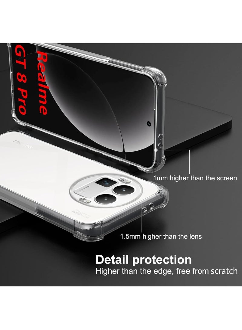 جراب حماية نحيف لهاتف Realme GT 8 Pro، مصنوع من مادة TPU شفافة ناعمة، مزود بحماية للكاميرا، مصمم خصيصًا لهاتف Realme GT 8 Pro. - Image 2